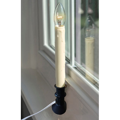 The Holiday Aisle® 4 pcs PlugIn Hugger Window Candle with LED Bulb Lighted Window Décor